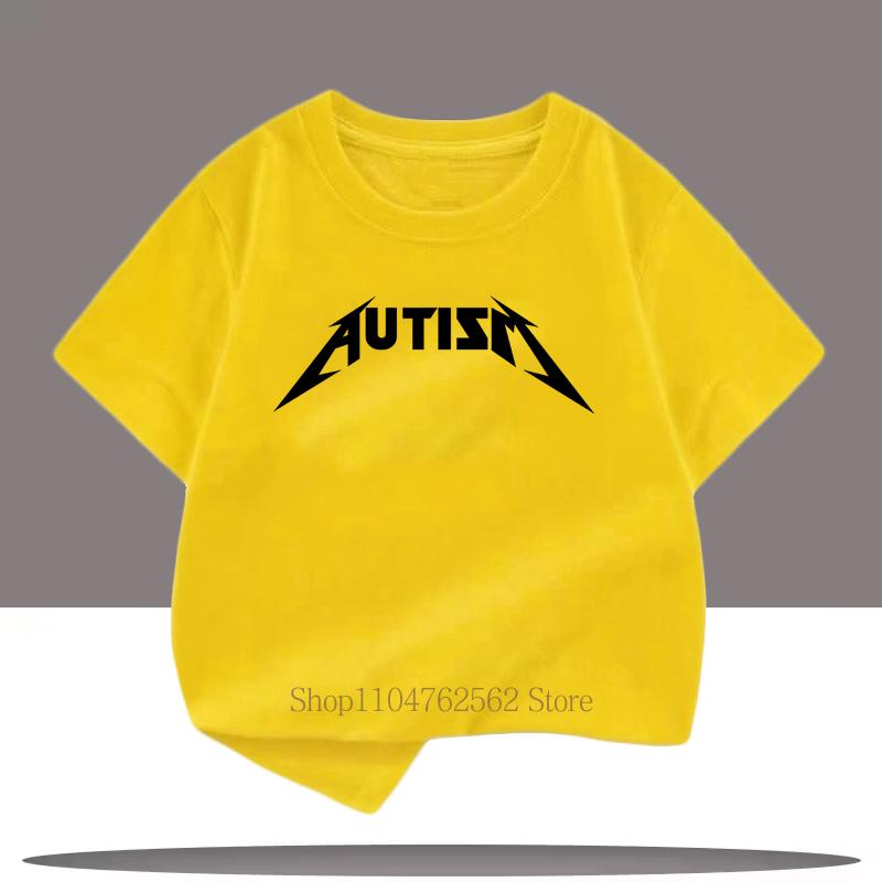 Autism Teenager Print Tshirts Children Clothing Summer Casual Fashion Boys Girls ONeck Colorful Short Sleeve Tops Kids Tshirt