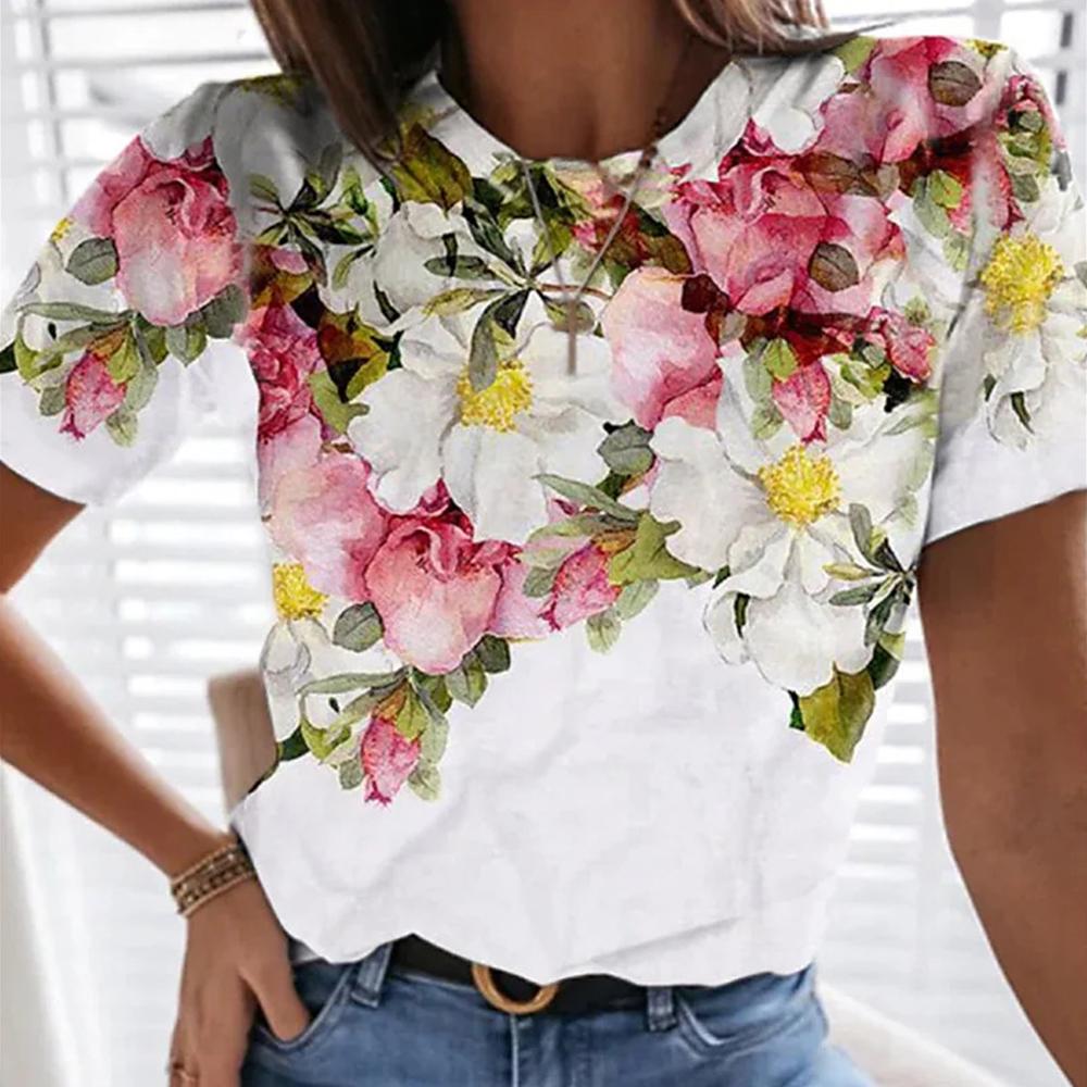 

Женская повседневная летняя футболка, свободный топ с коротким рукавом XL