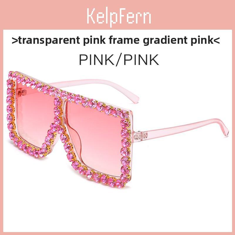 Fashion Square Sunglasses For Women With Uv400 Protection And Pink Lenses For Travel And Parties