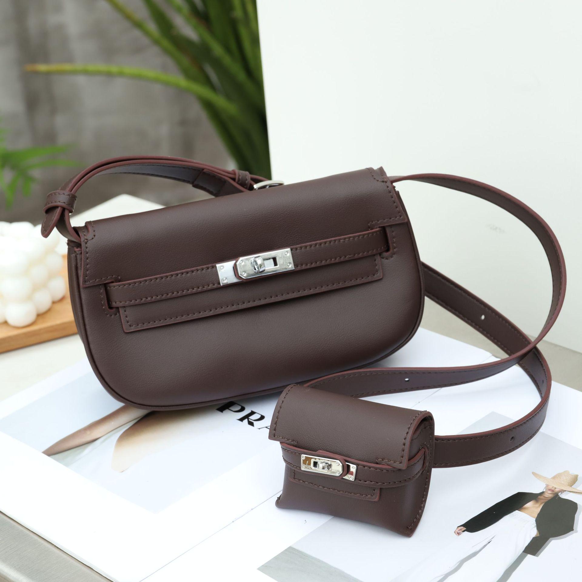 

Женская сумка-мессенджер Twin Dumpling из натуральной кожи высшего качества: Модная сумка-седло, универсальная сумка через плечо, нагрудная и поясная сумка 20cm x 8cm x 13cm