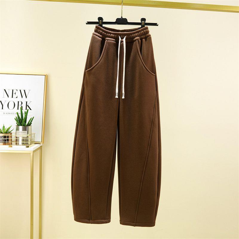 

Women s High-Waisted Wide-Leg Banana Pants, New Season Floor-Length Loose Casual Sports Style. S