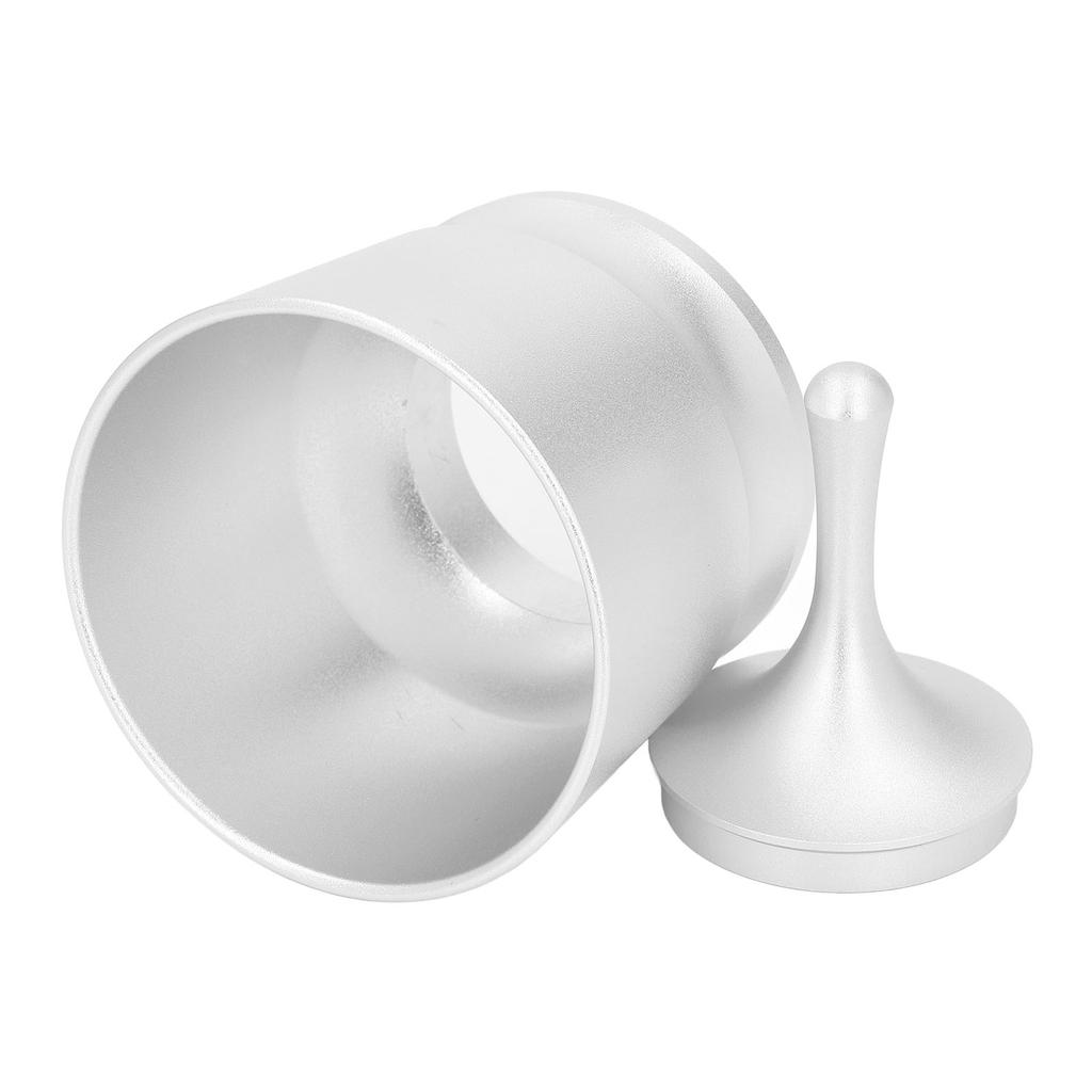 Kaffeepulver-Picker Aluminiumlegierung Ergonomischer Kaffeepulver-Auffänger für 51mm 53mm 58mm Siebträger Silber