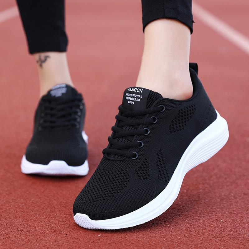 Autumn New Women's Shoes Breathable Fly Woven Mesh Running Shoes Casual Sports Shoes for Women