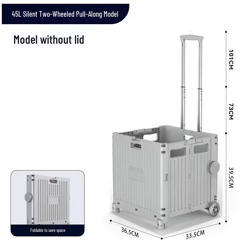 Portable Folding 45L Shopping Cart