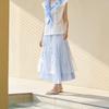 Seutyudiopolaenkeompeoni Frilled Organza Midi Skirt