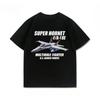 Fighter jet F22 Raptor A10 aircraft F35 fan Tshirt casual pure cotton roundneck top Unisex Women trendy shortsleeved shirt