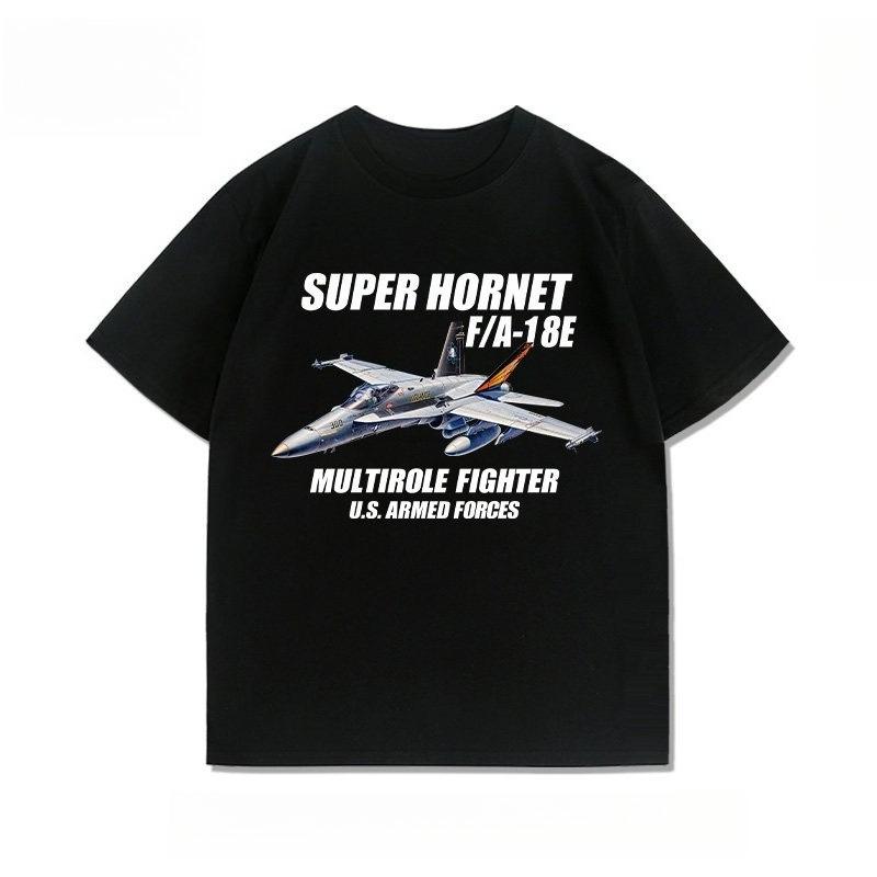 Fighter jet F22 Raptor A10 aircraft F35 fan Tshirt casual pure cotton roundneck top Unisex Women trendy shortsleeved shirt