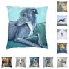Luksuslik Greyhoundi padjakate 40x40 cm pehme whippet sihthoundi koera padjapüür diivani auto ruudukujulise padjapüüri kaunistamiseks
