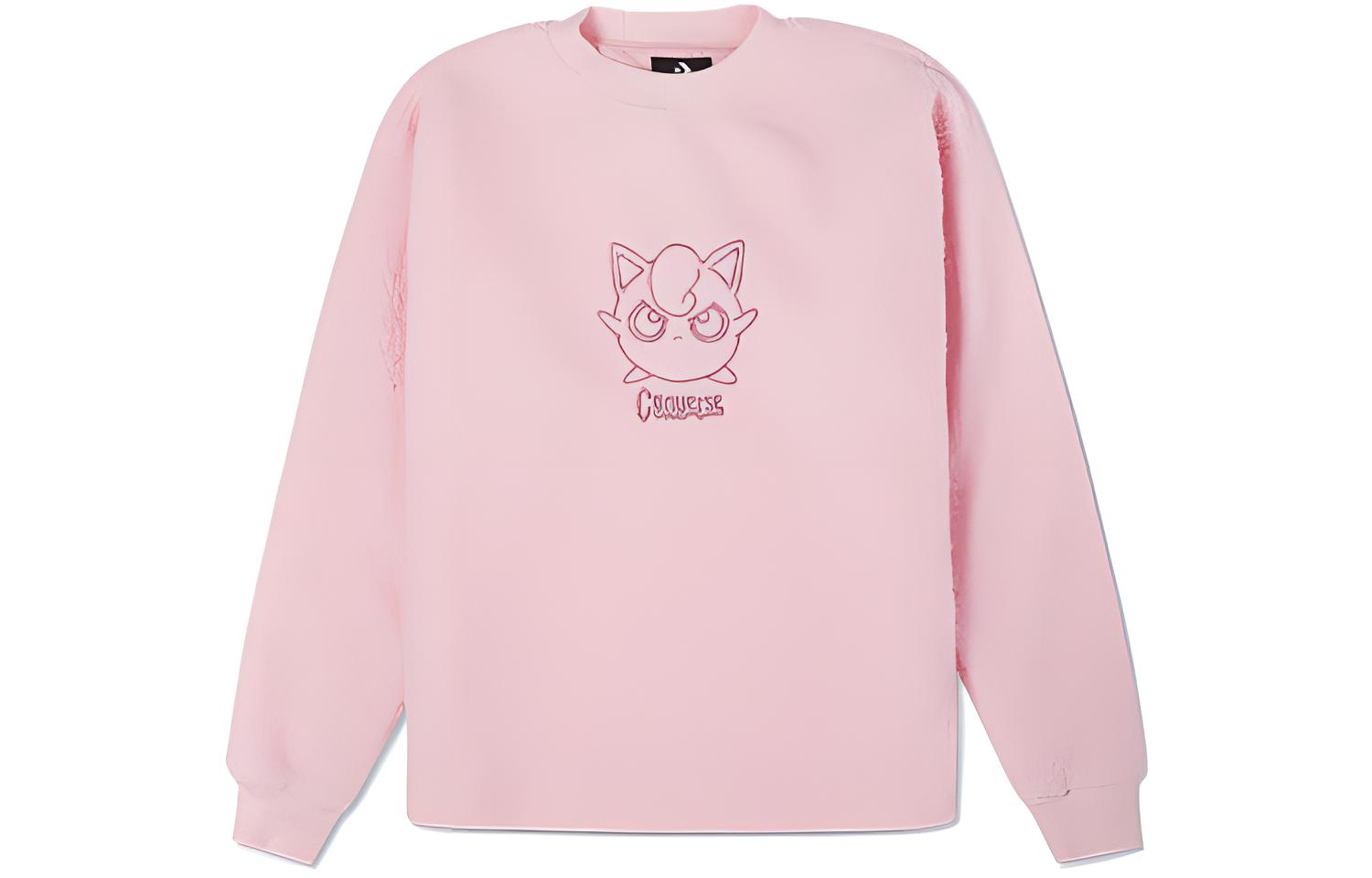 Converse X POKEMON Джигглипафф Флисовая толстовка с круглым вырезом Розовый 10023902-660 L