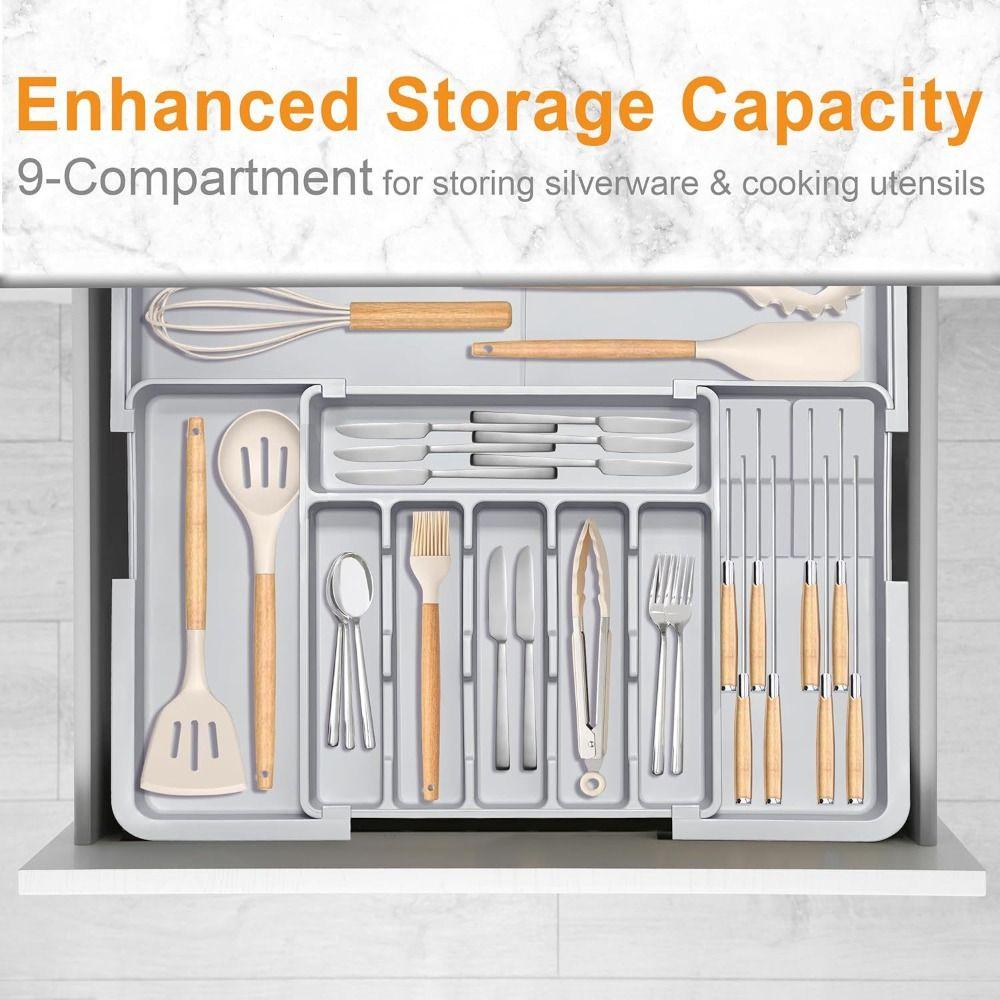 Scalable Retractable Drawer Storage Box Movable Partition Stationery Storage Kitchen Drawer Organizer Holder Compartment