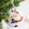 1PC Santa Claus Bell Decoration Xmas Tree Ornaments Vintage Iron Pendant Creative Elk Snowman Hanging Ornament Christmas Bells
