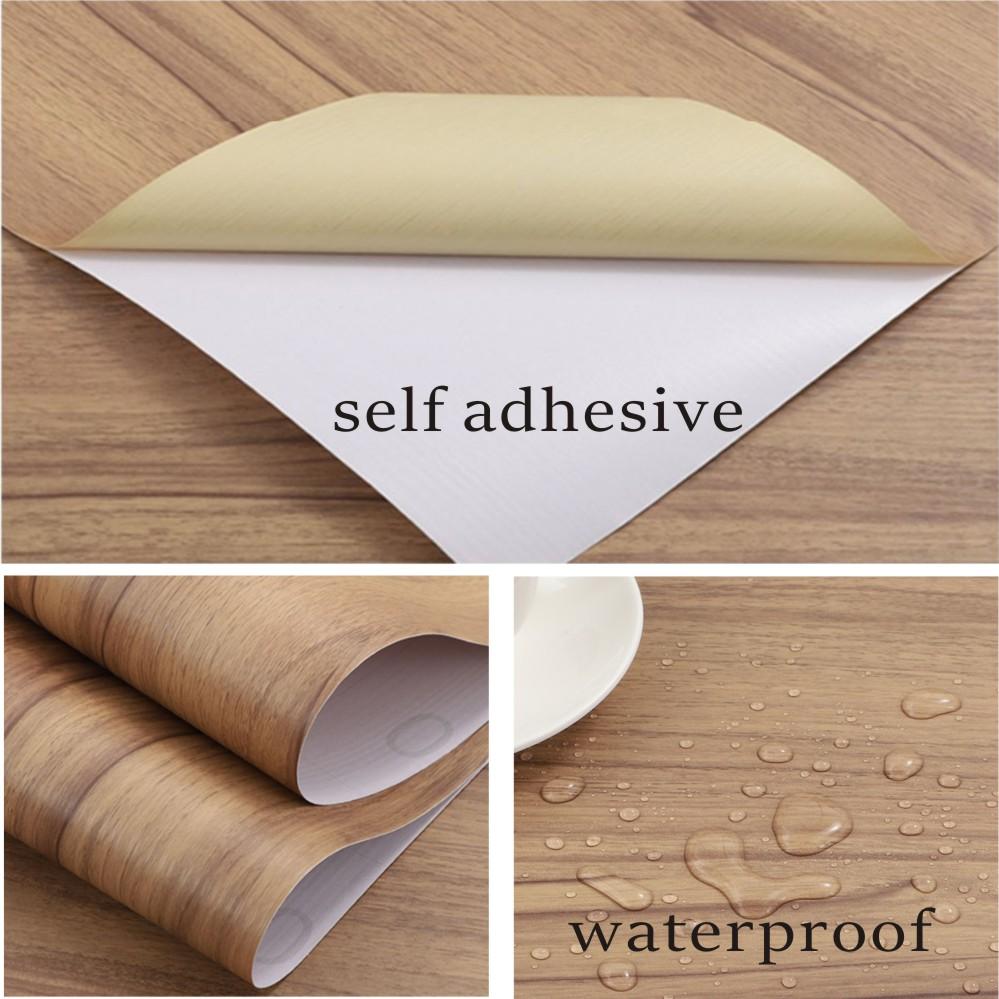 Classicwood Wall Cover Self Adhesive Pvc Water-Repellent Removable Contact Wall Sticker Paper For Countertop Closet Kitchen Renovation