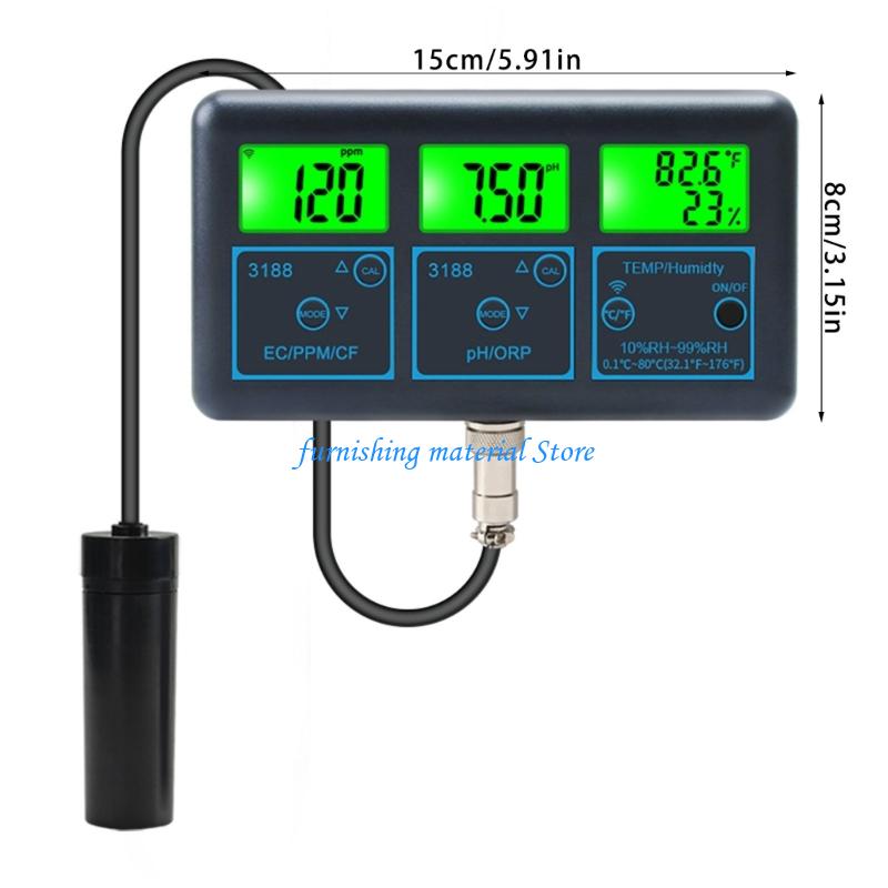 Y5GD Online Water Monitoring Detect System for Aquariums Pool 7 in 1PPM ORP Temperature Sensors With WiFi Alarms