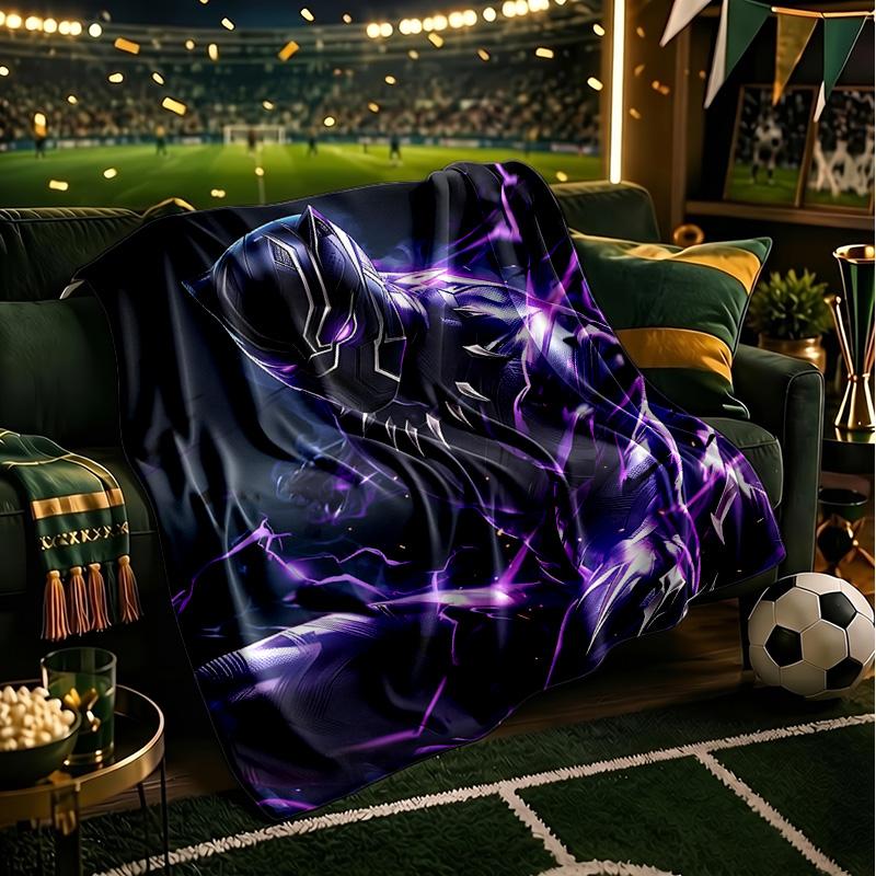 Panther In Action Throws Blanket Flannel Blankets Plush for Couch Bed Gifts for Men Women Travel picnic blanket Christmas fan gifts