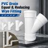 Y-Shaped 3-Way Drainage Pipe Fittings White Drain Pipe Joint  Pipeline Accessories