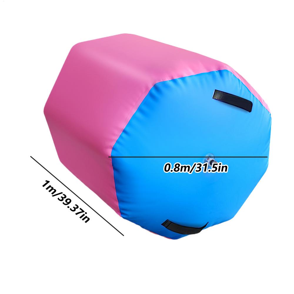 Air Roller Gymnastics Barrel Non-Slip Soft Equipment Gymnastics Skill Tumbling Roller for Fitness Training Home Yoga Gym Indoor