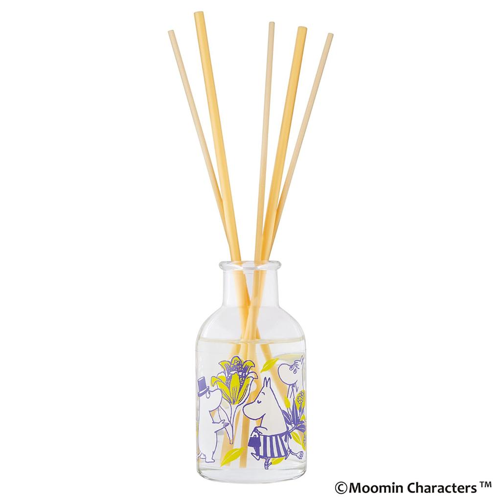 Moomin Reed Diffuser with the Wild Rose Scent of Moomin Valley Room (Aromatic Fragrance, Natural, Gift, Reward, Present)