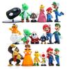 Super Mario 18-Piece Figurine Set 3-6cm Multicolor Collection (Mario, Luigi, Princess Peach, Yoshi, Toad)