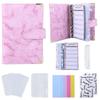 For Budgeting Zipper Envelope Marble Budget Binder 6 Ring Binder Notebook Binder Marble Notebook