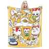 Cat Dandadan Blanket Super Soft Quality Throw Blanket for Winter Kids Couch Chair Fluffy Bedspread Home Living