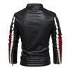 2023 Men Autumn Jacket Bomber Biker Zipper Motorcycle Faux Fur Coat Male Fleece Pilot Vintage Good Quality PU Leather Jacket
