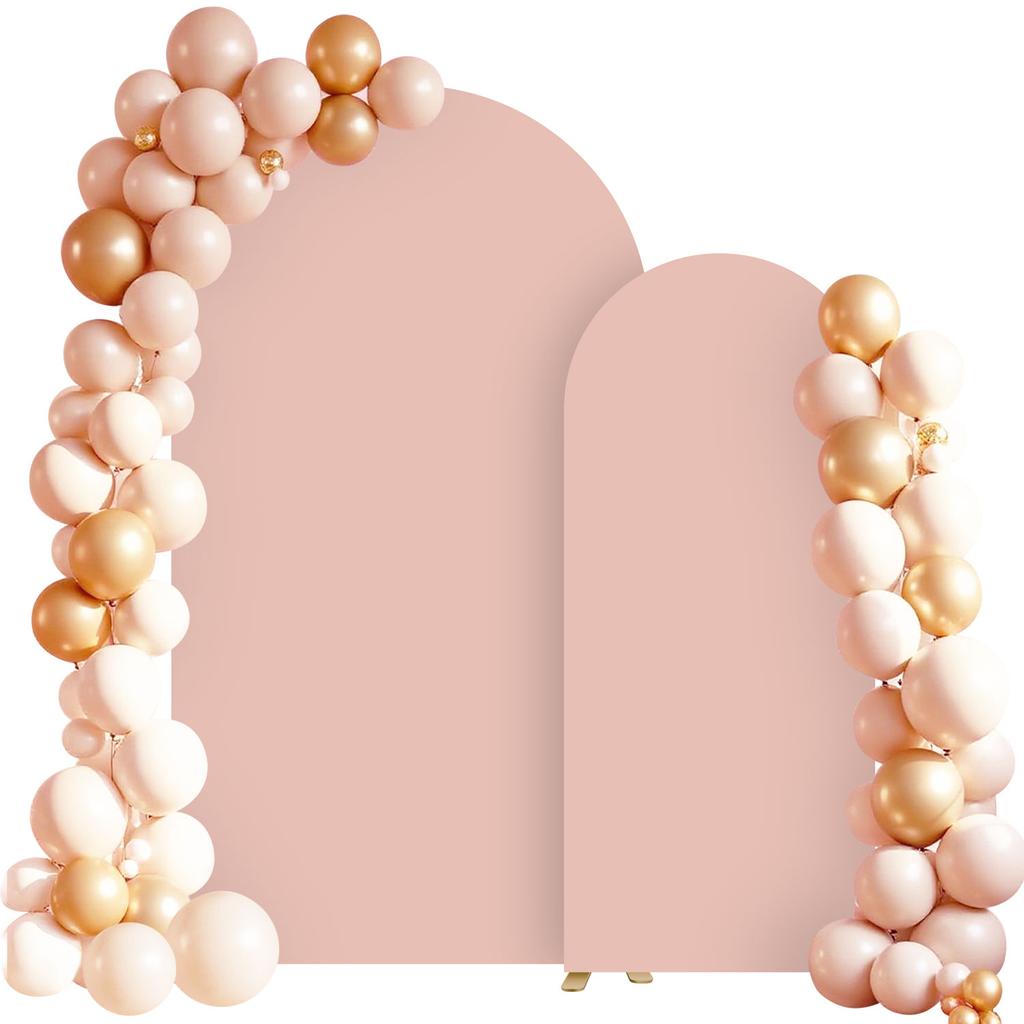 2 Set-7.2FT, 6FT Arch Backdrop Cover Spandex Wedding Arch Stand Covers for Bridal Shower Wedding Baby Shower Birthday Party