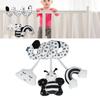 Baby Cute Cartoon Animal Spiral Plush Toy Newborn Black White Car Seat Stroller Hanging Rattles Toy Type 1