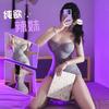 Pure Desire Hottie Lace Nightdress Sexy Underwear Sexy Deep V Bare Chest Hip Uniform Pajama Set