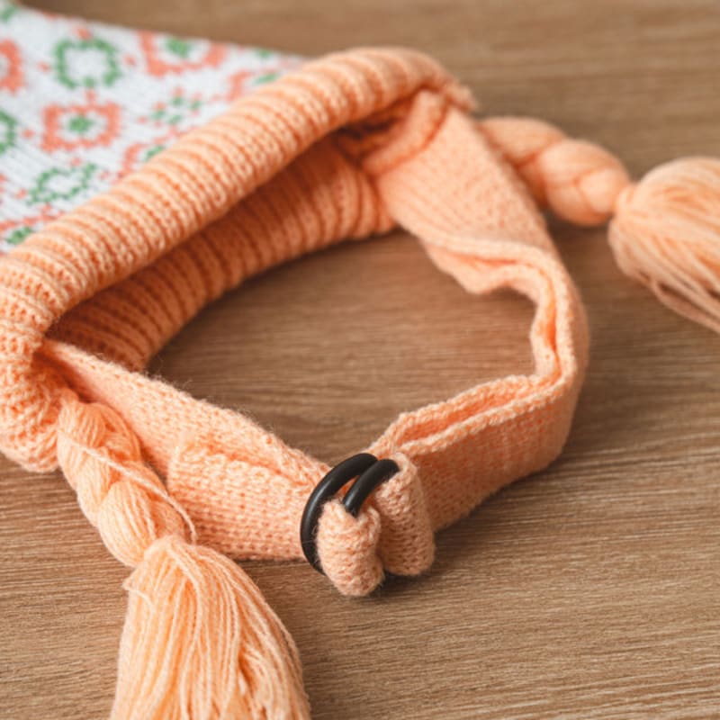 [Pet] Kürk Zilleri Olan İki Dişli Örgü Şapka