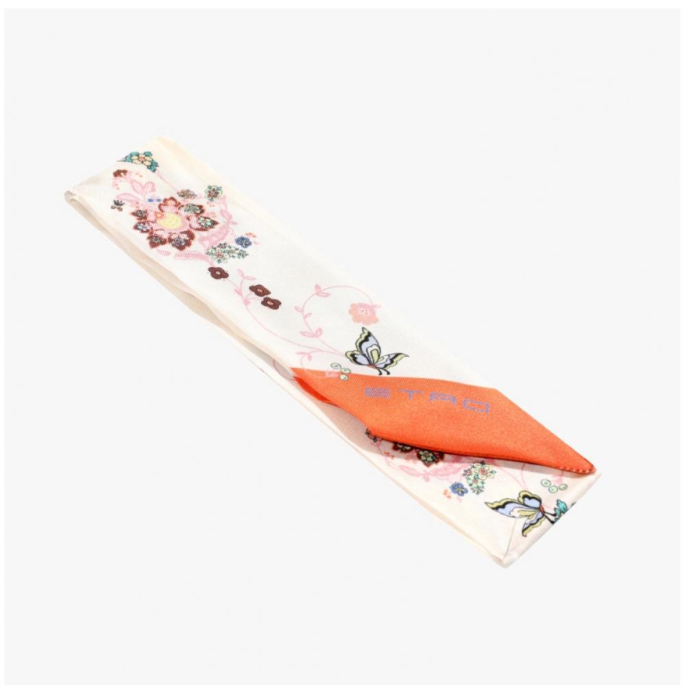 Etro Floral Paisley Skinny Twill Silk Scarf Wata0016ak678