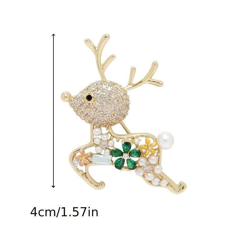 Cute Christmas And New Year Reindeer Brooch for Women, Exuding Elegance High-End Charm, Versatile And Exquisite, a Luxurious Accessory for Clothing