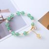 Natural Green Strawberry Crystal Bracelet Flower Pendant Ornament Bangles Women Fashion Jewelry Accessories Gift