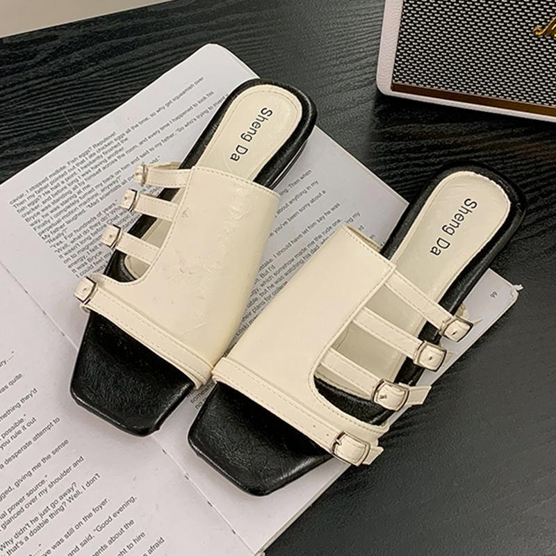 Fashion Women Heeled Slippers Casual Shoes Summer Walking Cozy Sandals Woman 2025 New Trend Shoes Designer Brand Beach Mujer Zapatillas