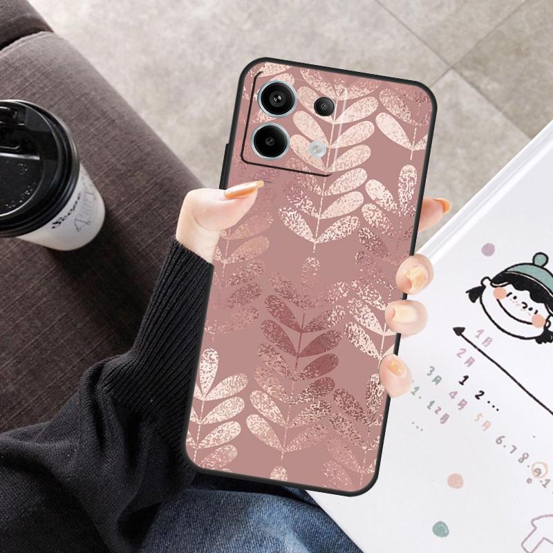 Love Rose Gold Style Cover For Xiaomi Redmi Note 14 10 11 12 13 15 Pro Plus Case For Redmi 15 15C 14C 12C 10C 13C