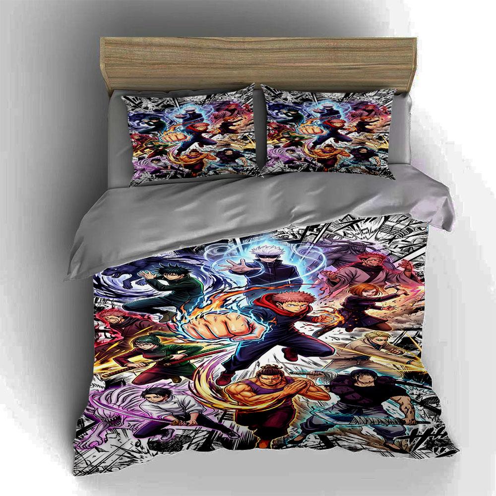 Anime Character Collage. Bedding Duvet Cover Sets Duvet Covers Pillowcases Gifts (1 * Duvet Cover 2 * Pillowcases, Without Duvet Insert)