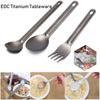 Pure EDC Camping Tool Titanium Cookware Outdoor Picnic Accessories Long Handle Spoon Cutlery Fork