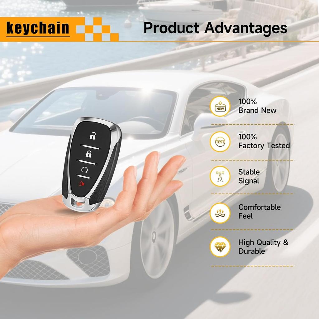 Smart Key Fob Replacement Fits for Chevy Blazer Traverse Trailblazer 2024 Chevy Bolt EUV/EV -2024 Proximity Car Keyless Entry Remote Control