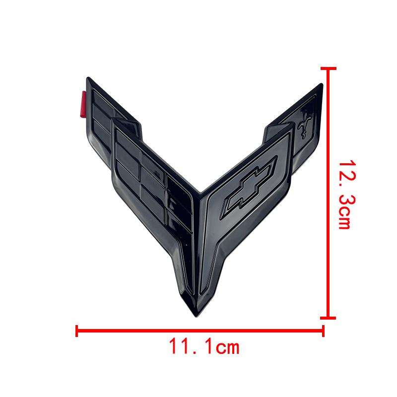 3D ABS Car Emblem For Chevrolet Corvette C5 C6 C7 C8 Rear Trunk Front Hood Sticker Replacement Badge Exterior Decoration