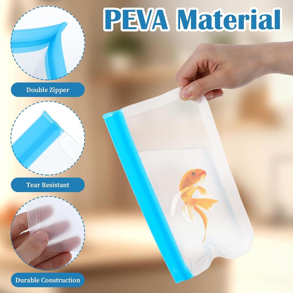 Reble Food Storage Bags, Dishwasher Safe, 10 Pack Snack Zipper Bag, Sandwich Bags Extra Thick Leakproof Freezer Bag Sealed Containers for Candy,