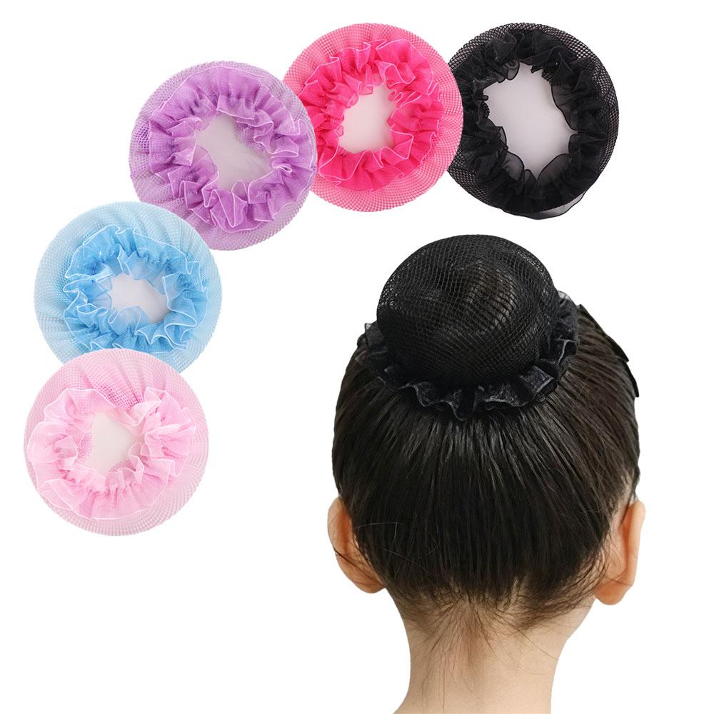 Adjustable Ballet Hair Net Head Bands Girl Bun Cover Snood Vintage Elastic Hair Net  Children