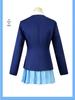 Slam Dunk Akagi Haruko School Uniform Cosplay Set: Women's Pleated Skirt & JK Top