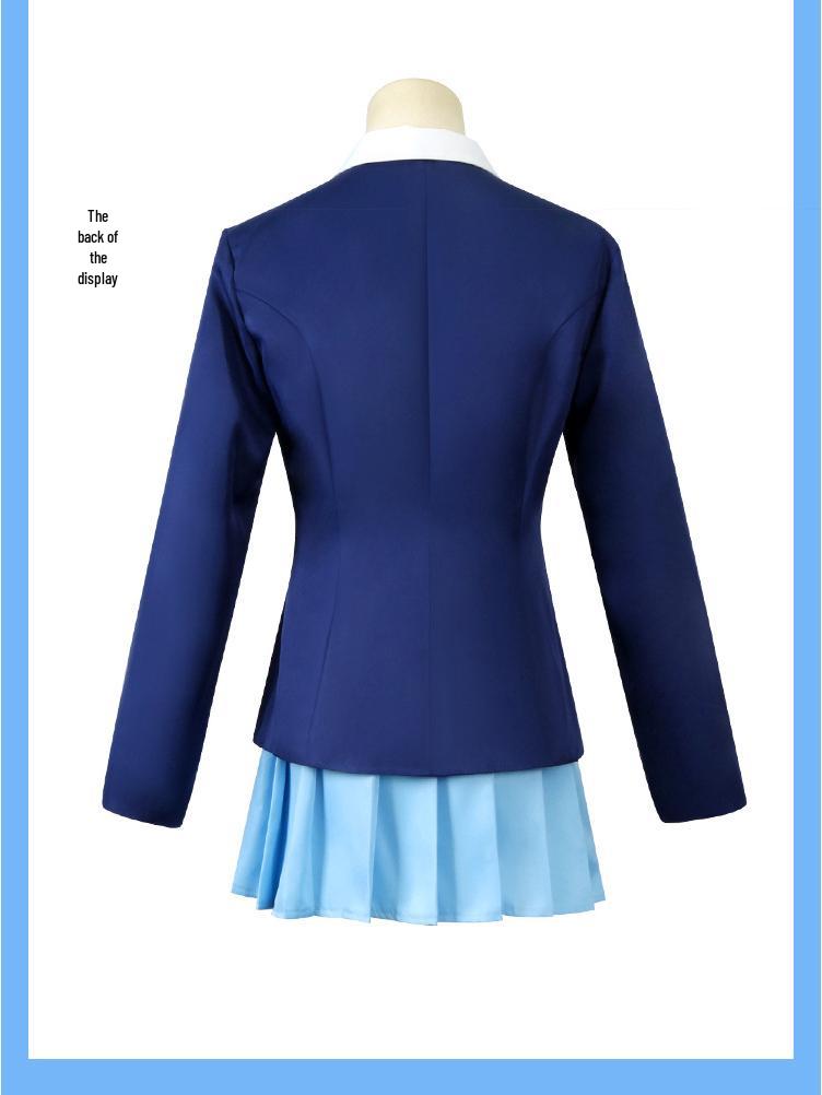 Slam Dunk Akagi Haruko School Uniform Cosplay Set: Women's Pleated Skirt & JK Top