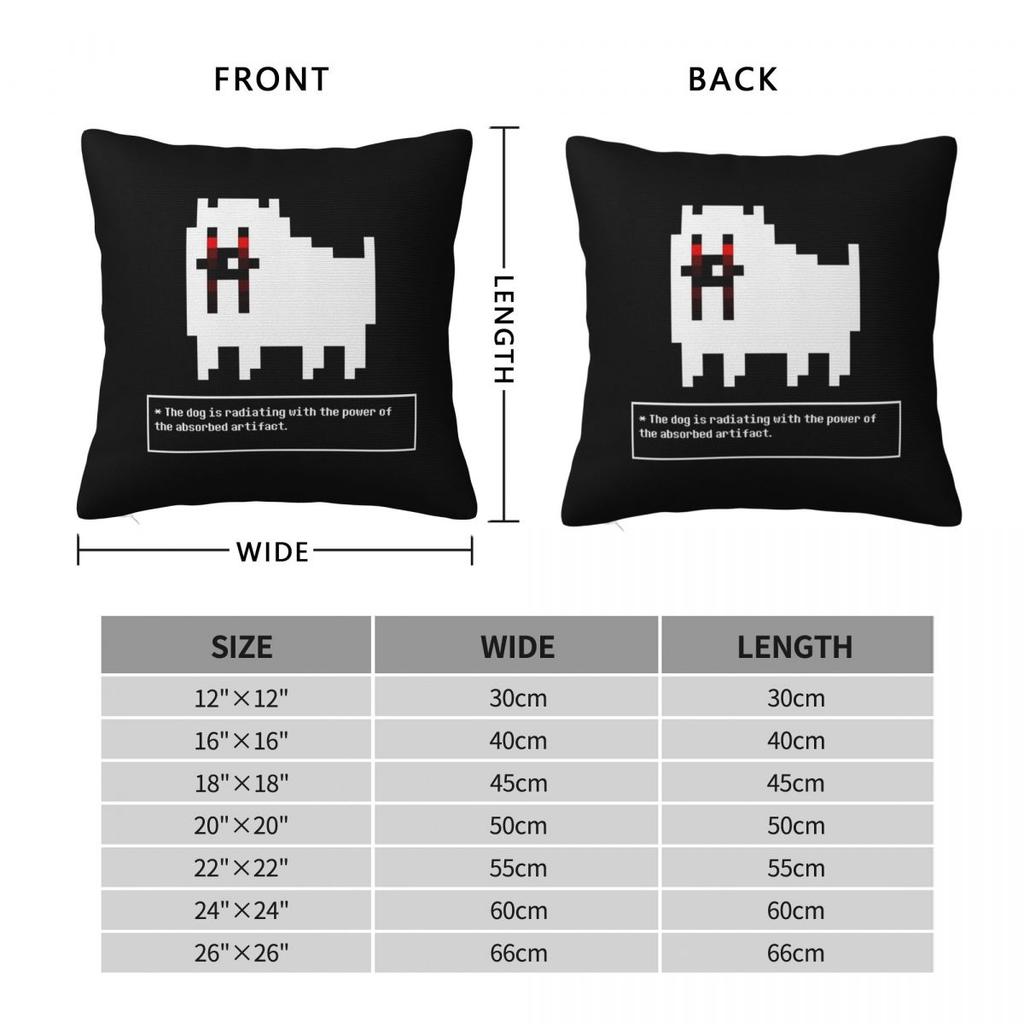 Undertale Annoying Dog Video Game Cute  Square Pillowcase Pillow Cover Cushion Throw Pillow for Home Bedroom Car