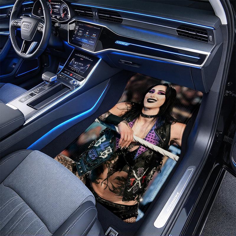 Mtdwwe Rhea R Black Full Coverage All-Season Car Floor Mats, XPE Non-Slip Wear-Resistant Textured Carpets for SUV Interiors