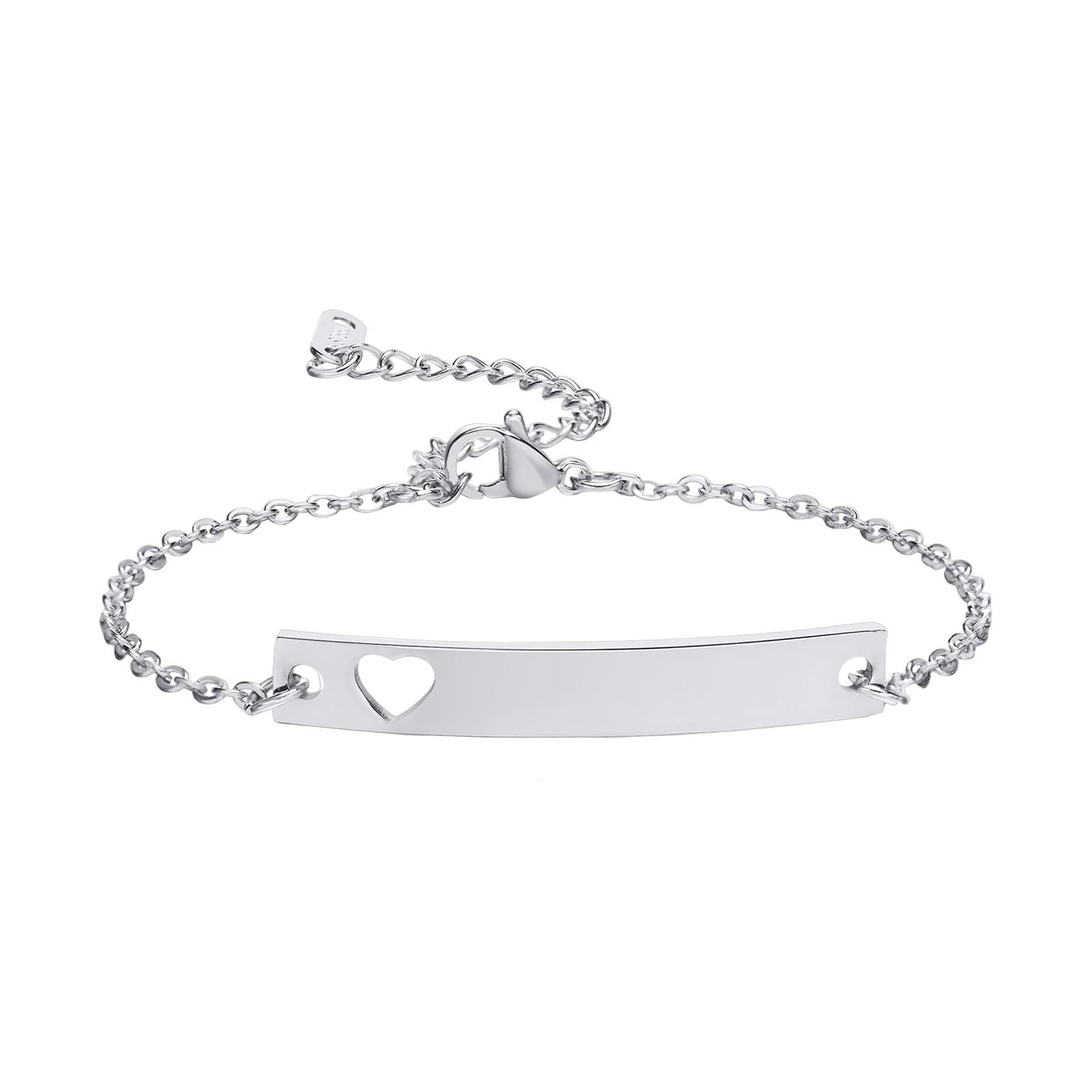 

Индивидуальный - плетеный браслет для пары, стальной браслет One Size серебряный