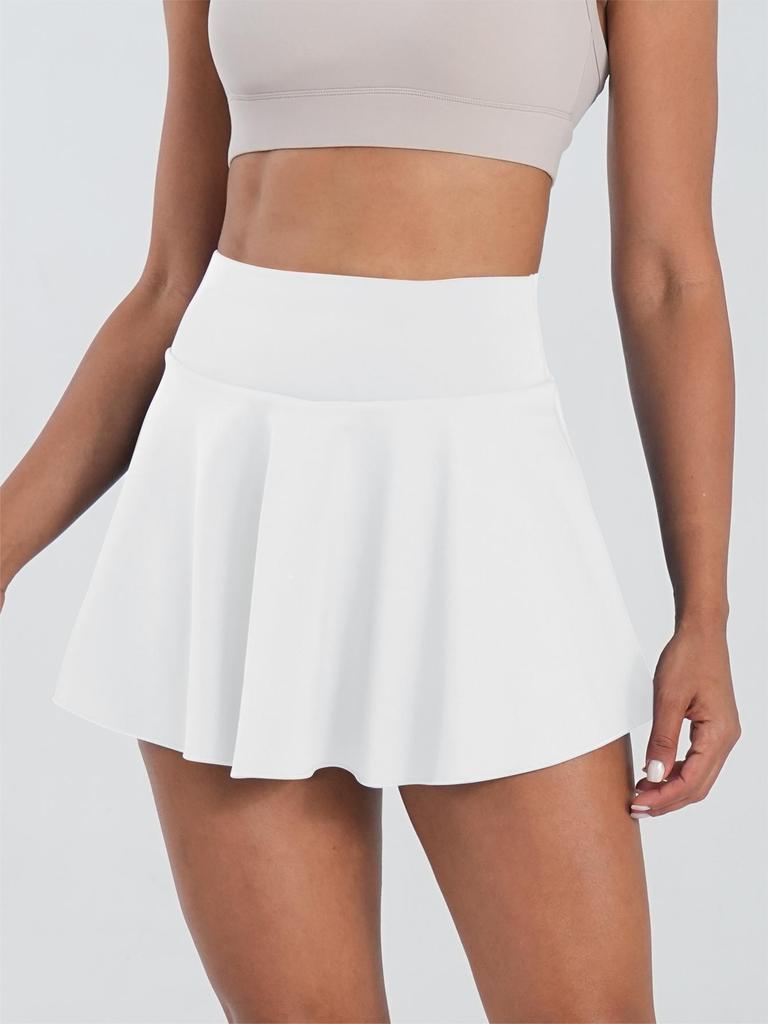 Women's Pleated Tennis Skirt with Shorts - Sport Golf Skort with Pockets, Ideal for Fitness and Running
