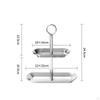 Dessert Display Stand with Circular Grip Handle Stainless Steel TwoTier Tabletop