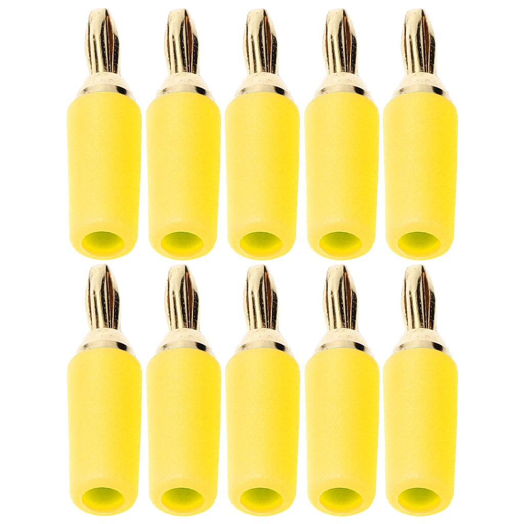10Pcs Banana Plug 2.5mm Gold Plated Brass Solder Type Male Connector Accessory Set Kit