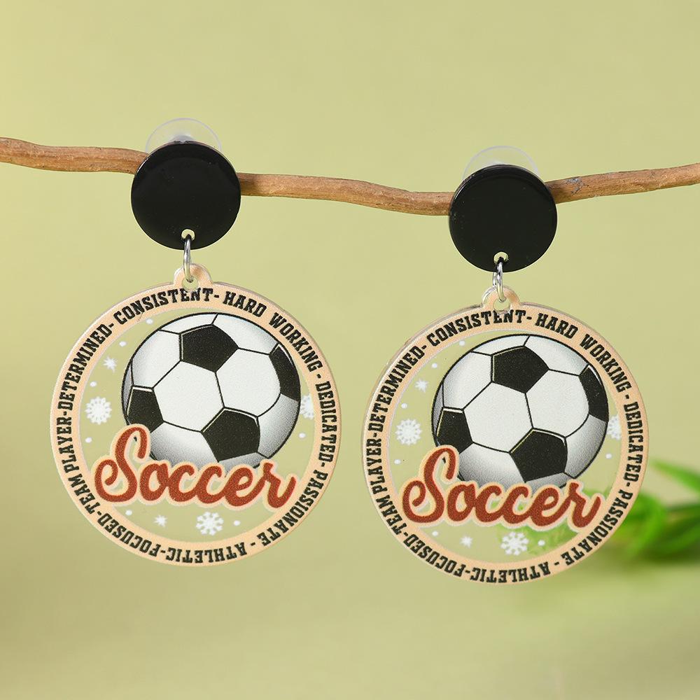 Creative Sports Earrings: Basketball, Football & Volleyball Designs