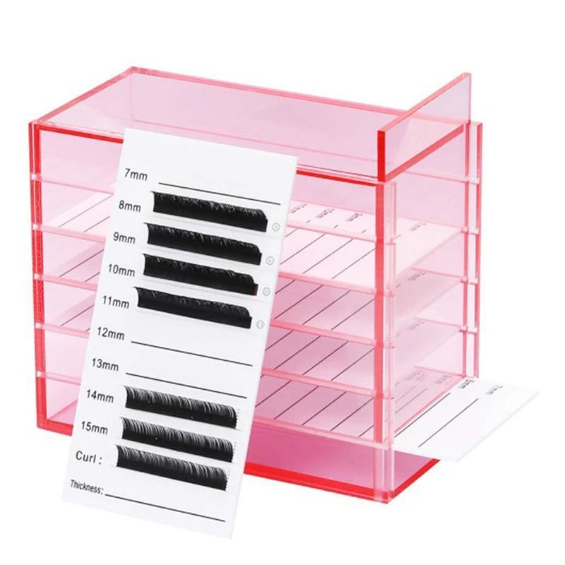 1Pcs Eyelash Extensions Storage Box 5 Layers Acrylic Pallet Lash Organizer Holder Display Stand Makeup Tools Supplies